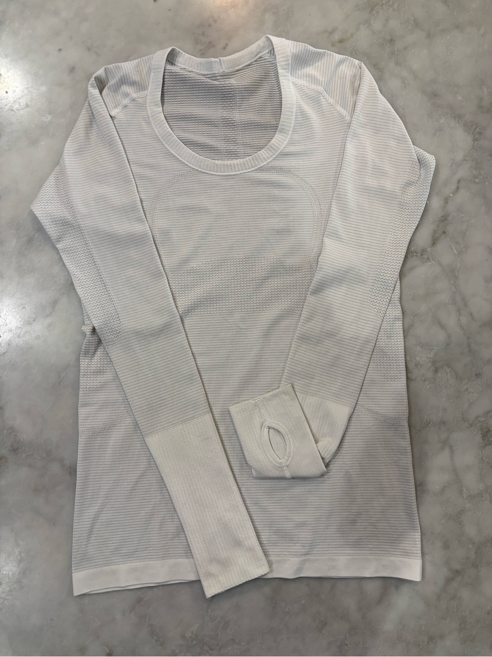 lululemon athletica Swiftly White Thermal Scoop-Neck Long Sleeve Sweater